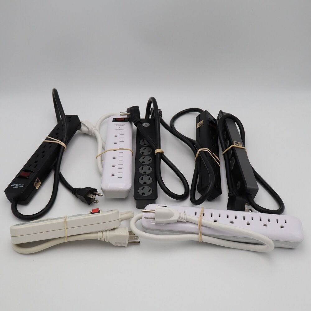 7 Power Strip Electric Outlet Bundle | Extension Surge Protectors Cords